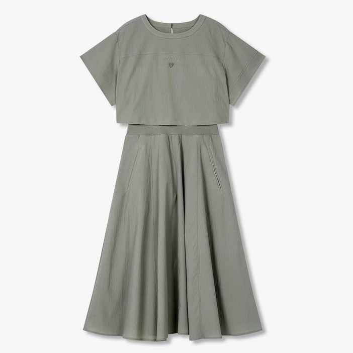 백화점 홈쇼핑 정품 지컷 새틴 패치 레이어드 원피스 7255237116