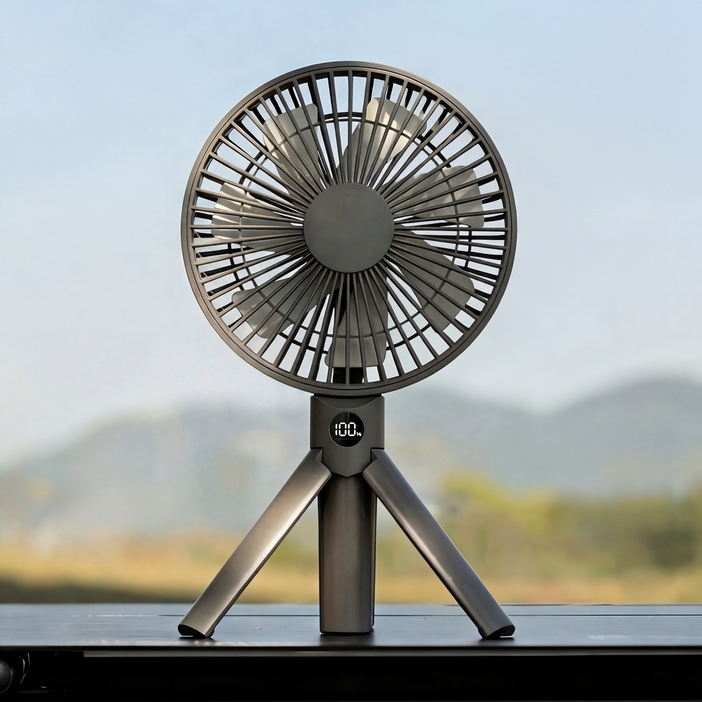 LINSHU 무선 접이식 캠핑 선풍기 무소음 강한 바람량