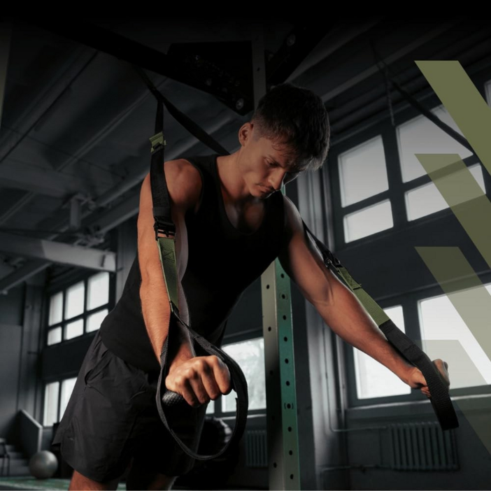 PinnBolt 서스펜션 밴드 스트랩 홈트레이닝 풀세트 근력 강화 운동기구, 1세트, 국방색