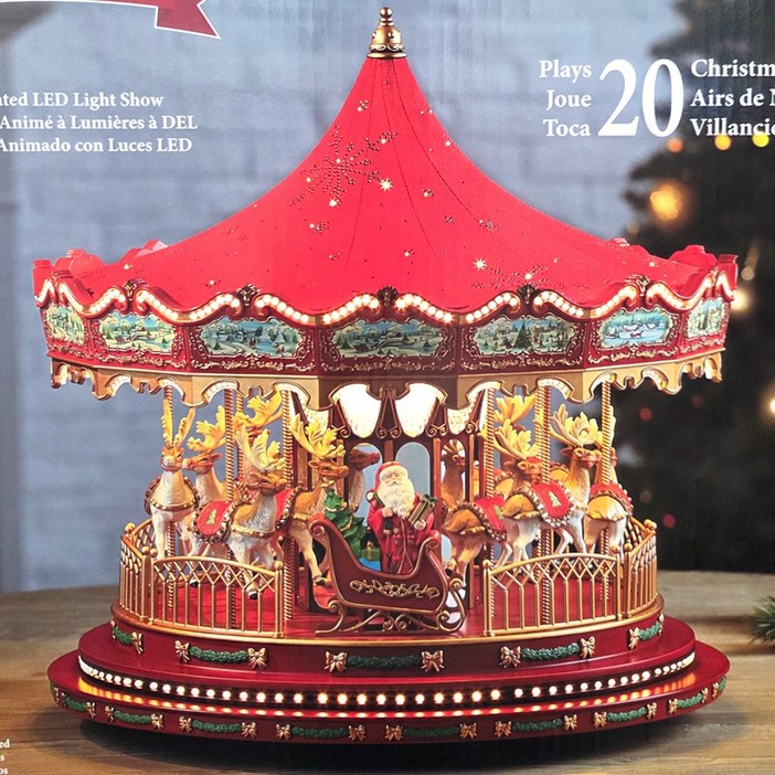 크리스마스 장식 멜로디 회전목마 높이 44.2cm 코스트코