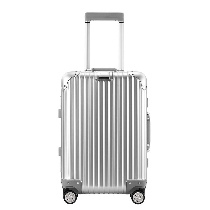 알루미늄 마그네슘 합금 하드 캐리어 20인치 24인치 기내용 캐리어 TSA 비밀번호 잠금 비즈니스 캐리어 남녀 실버 360도 저소음 유니버셜 휠 메탈 박스캐리어