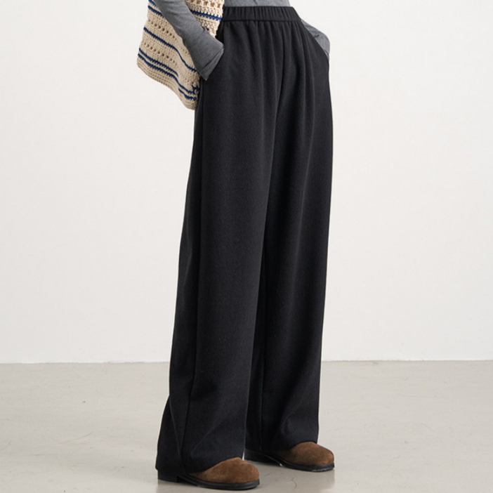 미노스토리 울 실크 와이드 팬츠