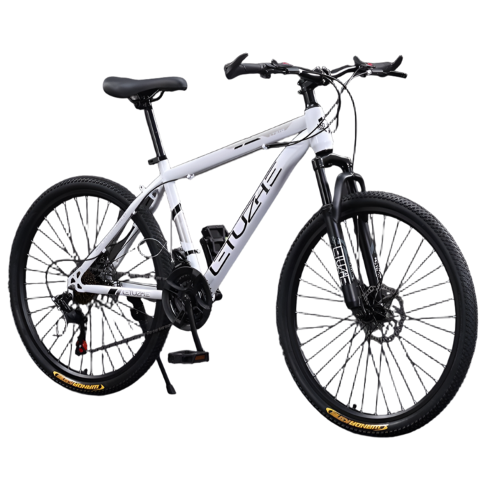 레투즈 루키21 튼튼한 MTB자전거 24인치 입문용 중학생 고등학생 성인 가벼운, 1개, 160cm, 2. 베이직휠 화이트(140-165cm 권장)