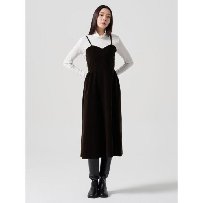 매장정품 에잇세컨즈 8 Seconds 8SECONDS 벨벳 레이어드 원피스 브라운 324Z71LYAD 324Z71LYAD 303599