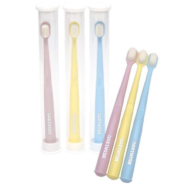 개인싸 강아지 고양이 작은 미세모 칫솔 6개세트