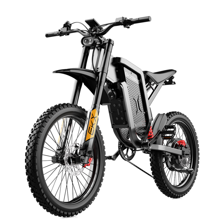 idotata X21MAX 전기자전거 3000W 60V 30Ah 배터리 최고속도 75kmh 출퇴근용 배달용, 블랙, 알루미늄