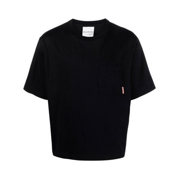 [명품]럭스댓 23SS 아크네 CL0198 핑크 라벨 로고 패치 크루넥 반팔 CL0198900