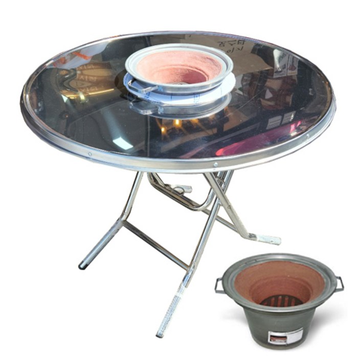 화덕 깡통테이블 칠성가구 드럼통 원형 숯불 삼겹살 업소용 고깃집 드럼통테이블