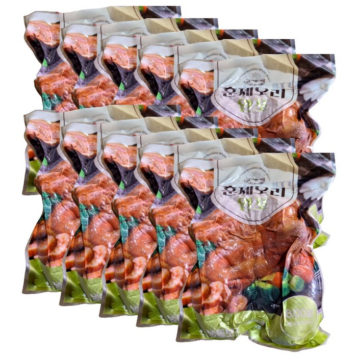 해선정 훈제오리 통오리 완포 800g 10팩 묶음, 800g, 10개