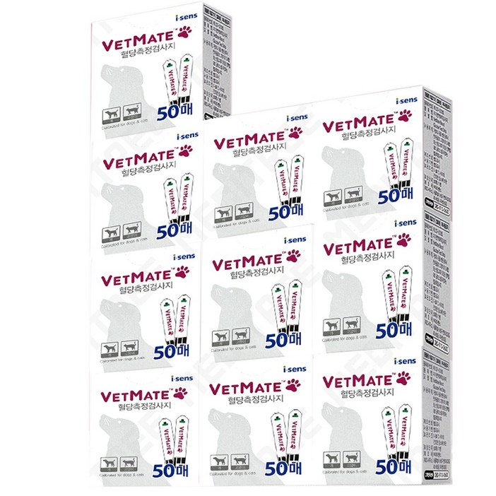 아이센스 벳메이트 반려동물 혈당검사지 10박스500매, 10개