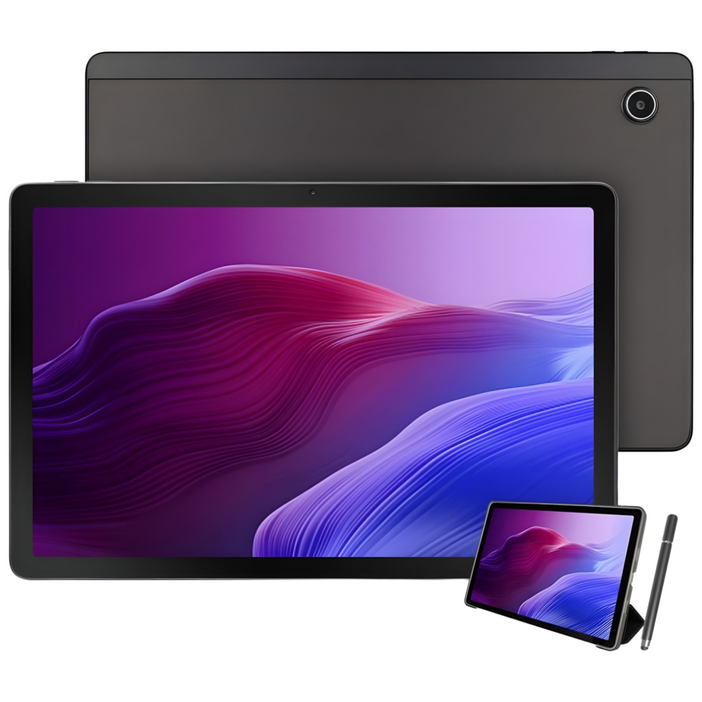 Wqplo C9 PLUS 태블릿PC,11인치태블릿,12G128G,안드로이드 14, WiFi, 회색Gray슈트터치 펜과 태블릿 케이스, 128GB