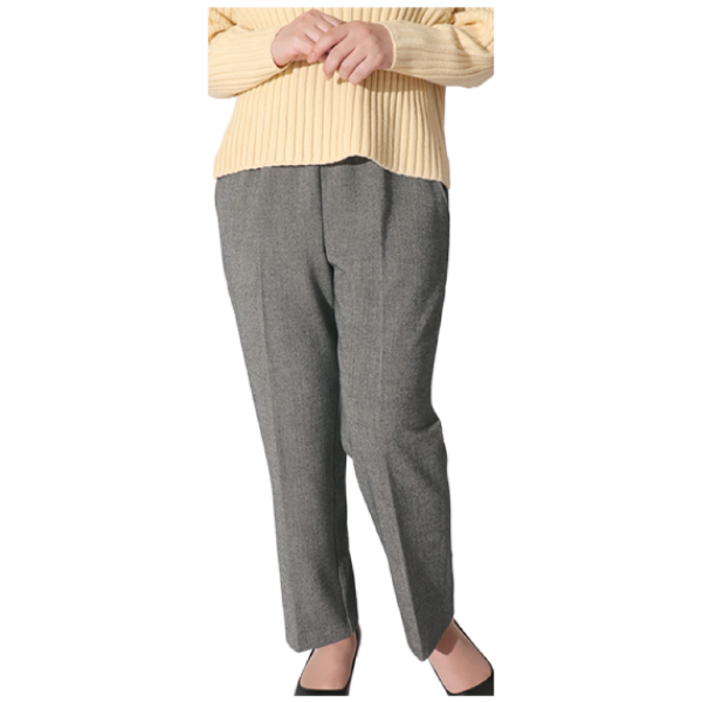 Made in Japan 허리편한 일본 기모바지 부드러운 촉감 헤링본패턴 부모님 생신 명절 선물 병원 외출용 50대 60대 70대 중년여성 엄마옷 할머니옷 빅사이즈 9604