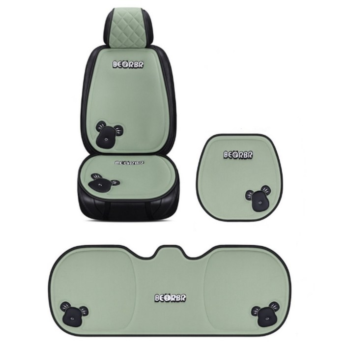 고고스 경차전용 시트커버 풀세트 사계절 3d매쉬소재 통풍방석 자동차꾸미기, 1세트, 경차전용 민트 풀세트목 허리쿠션없음