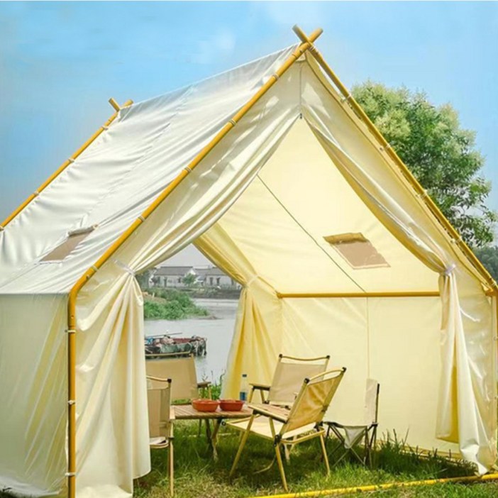 라보야 글램핑 텐트 캠핑장 캐노피 그늘막 업소용 조립식 천막 쉘터 삼각 바베큐장 야외
