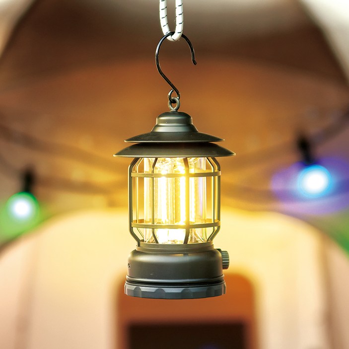 코멧 걸어서 사용하는 충전식 LED 감성 캠핑 랜턴