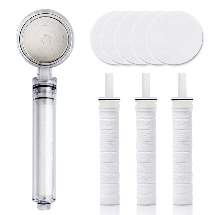 퓨어레인 9000 녹물제거 정수 샤워기필터 실속패키지, 1세트