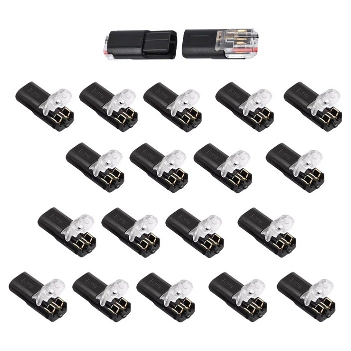 비상 2라인 차량용 전선 커넥터 일자형, 20개