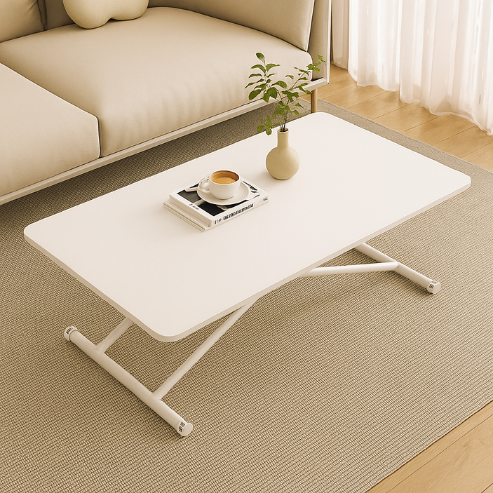 오브민 높이조절 접이식 다용도 식탁 거실 리프트 테이블 1000