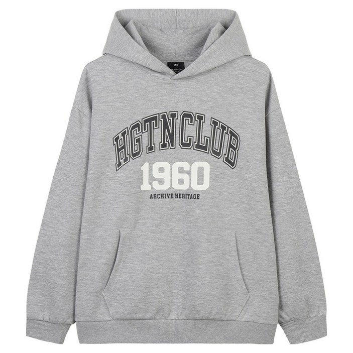 행텐틴즈 더블페이스 레터 오버핏 후드티셔츠