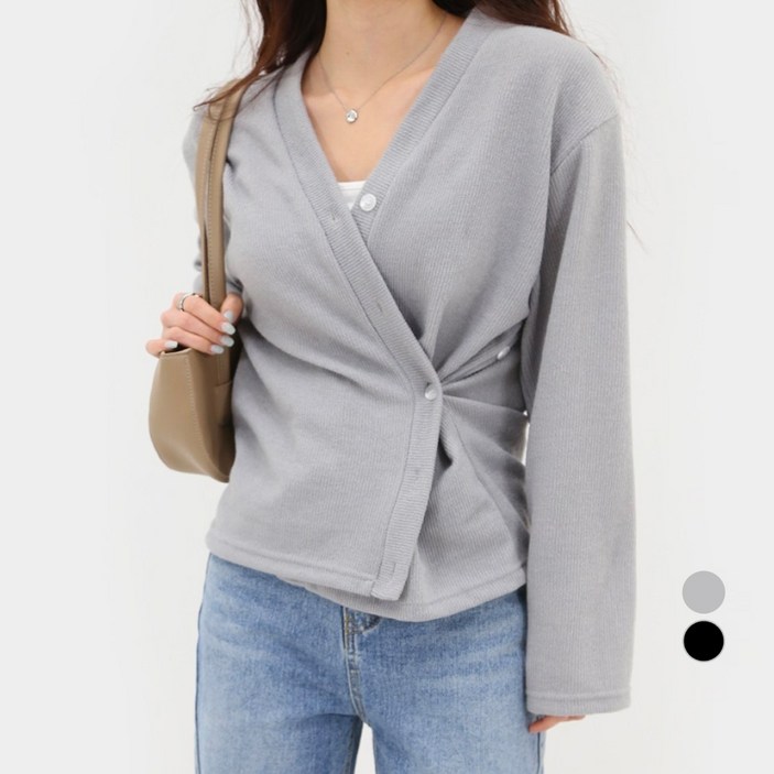 바블링브룩 여성용 잔골지 투웨이 가디건