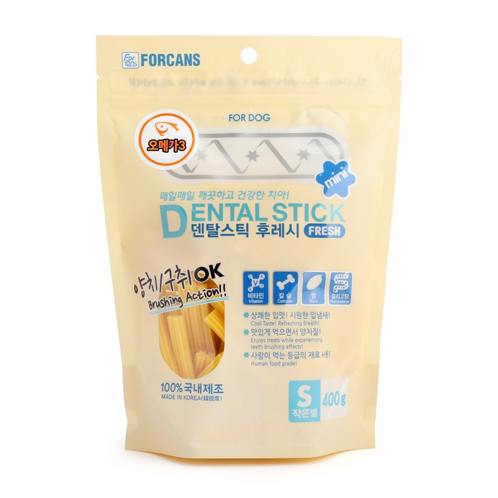 포켄스 강아지 덴탈스틱 후레시 덴탈껌 작은별 S