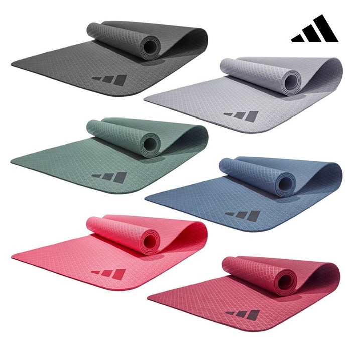 아디다스 TPE 요가매트 4mm 헬스 운동 홈트 피트니스, 핑크, 1개