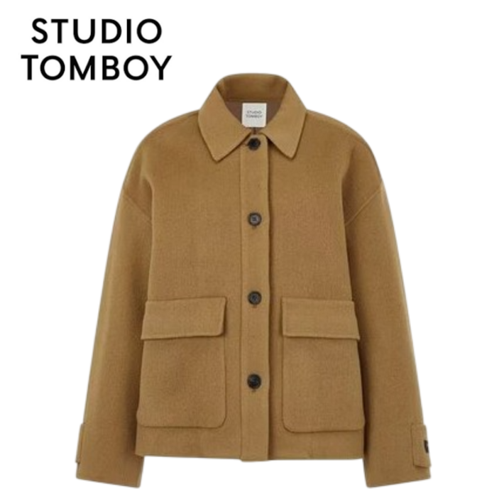 [백화점정품] 스튜디오 톰보이 여성 핸드메이드 코트 겨울 싱글 포켓 점퍼