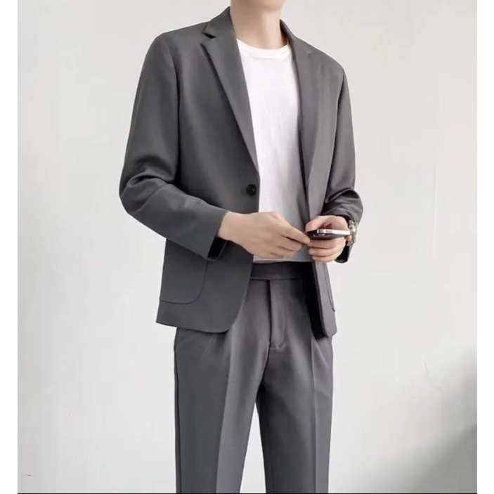 SHINGMEI 세미정장 남자 박시 정장 상의+하의