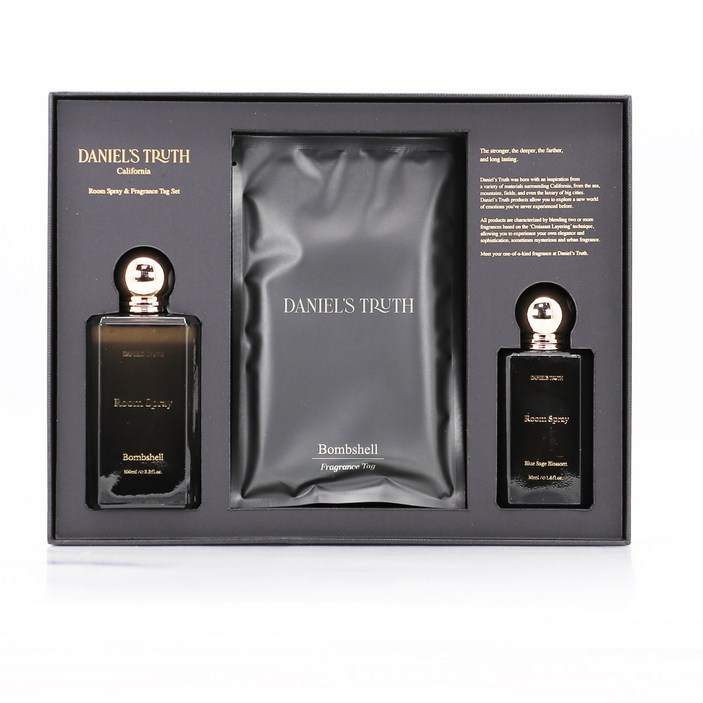정식 한글라벨 백화점제품 다니엘트루스 룸 스프레이 프로그런스 태그 기프트세트, 밤쉘블루세이지 블라섬, 1세트, 150ml