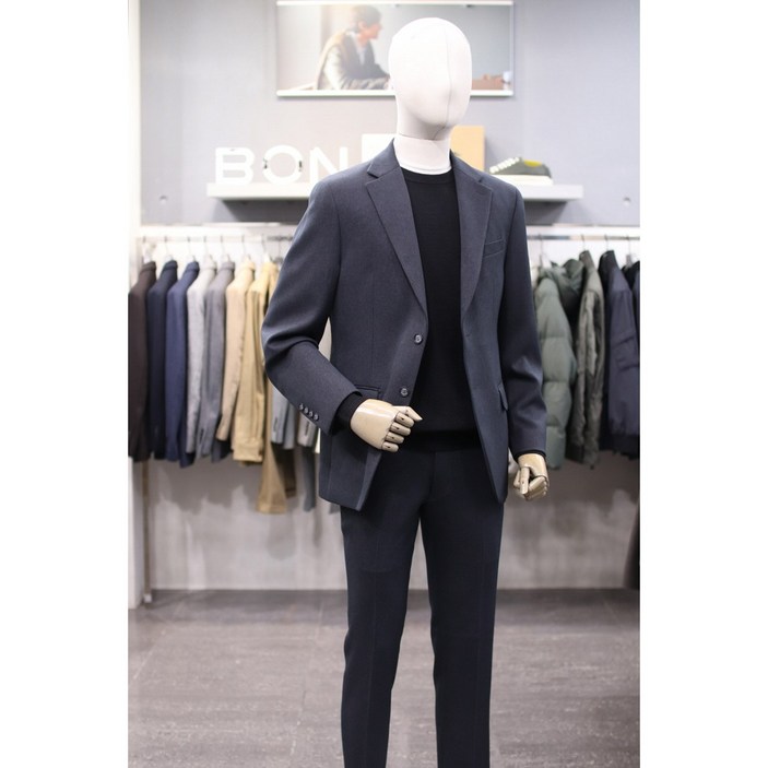 BON 셋업 정장 BNEFE203T303GY 차콜그레이 솔리드 조직 스판 캐주얼 수트