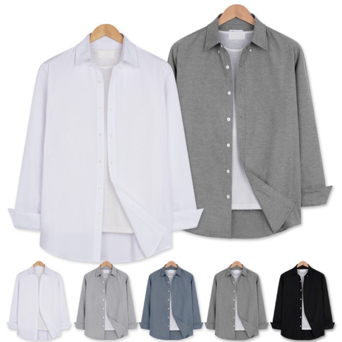 남성용 올데이 옥스포드 코튼 긴팔 셔츠 SCC1848PT