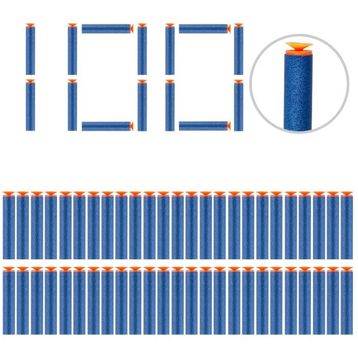 애즐토즈AToys 국내직배송 너프 호환 흡착 다트 100개 개당 59원, 2팩 이상 무료 배송