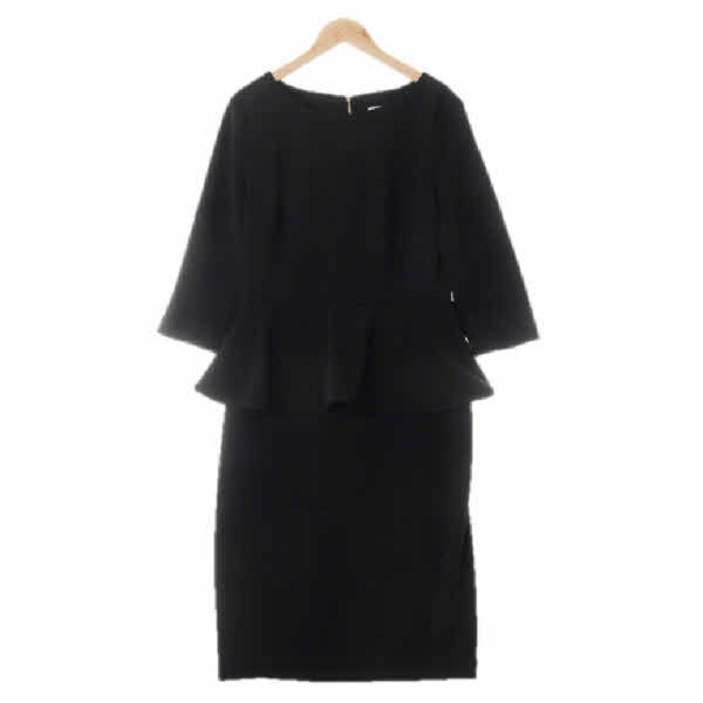 1238 캘빈클라인진 블랙 러플레이어드정장7부소매원피스 [10]