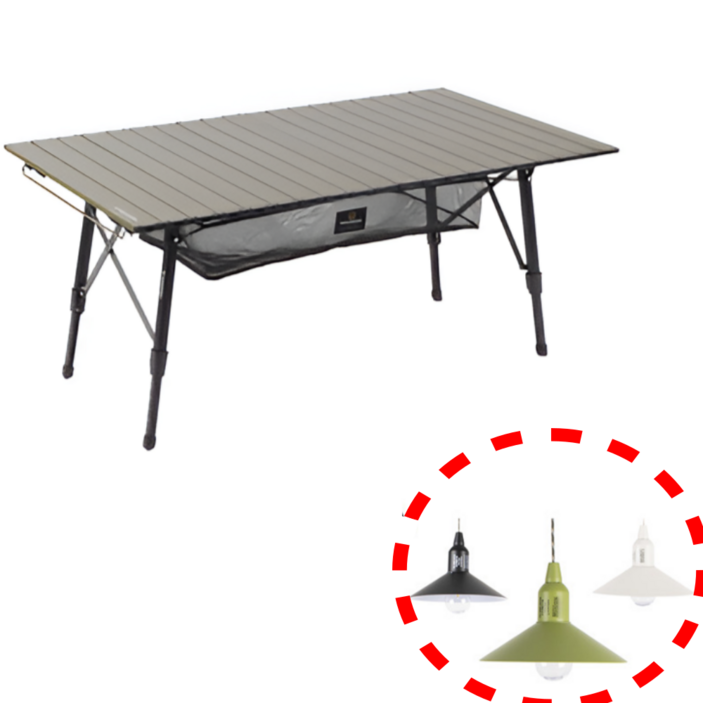 몬테라 마름 폴딩 롤테이블 L  폴다운랜턴