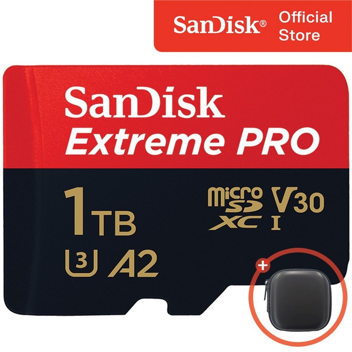 샌디스크 익스트림 프로 마이크로 SD 카드 / 메모리 케이스, 1개, 1TB