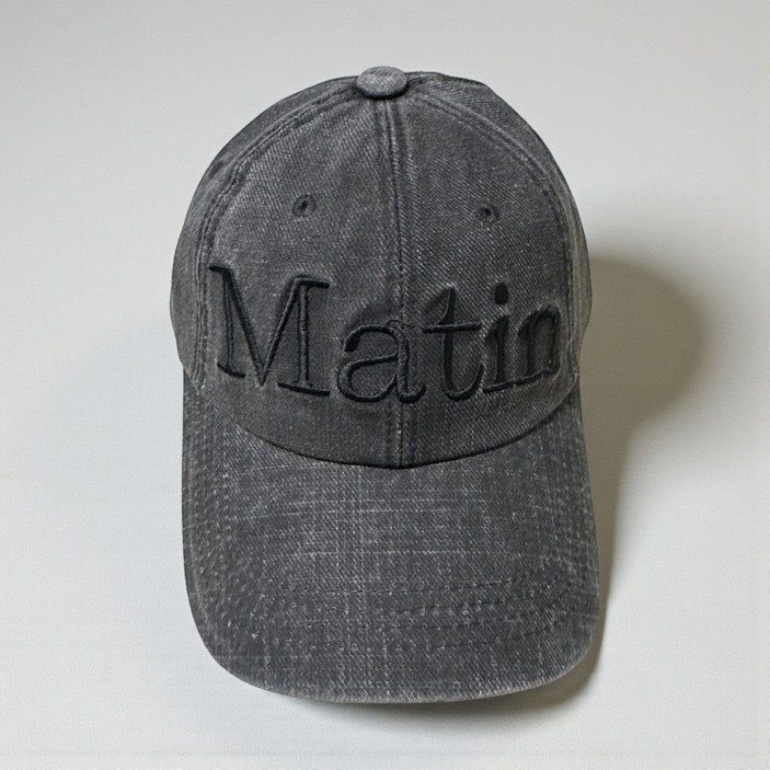 마뗑킴 모자 볼캡 마틴킴 matinkim 모자 워시드 블랙