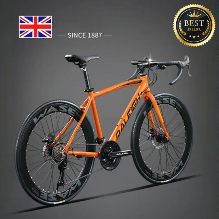 FLIXY 경량 고급형 픽시자전거 학생 성인 알루미늄 프레임 픽시 자전거, 1개, 167cm, 24단+ 머스타드