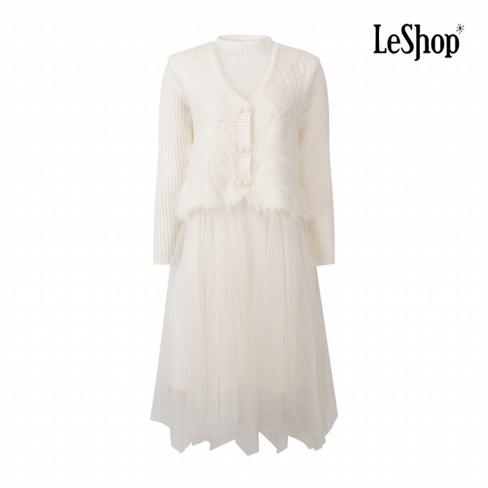 AK플라자 르샵 날개 베스트 세트 샤 니트 원피스 BPBST002A