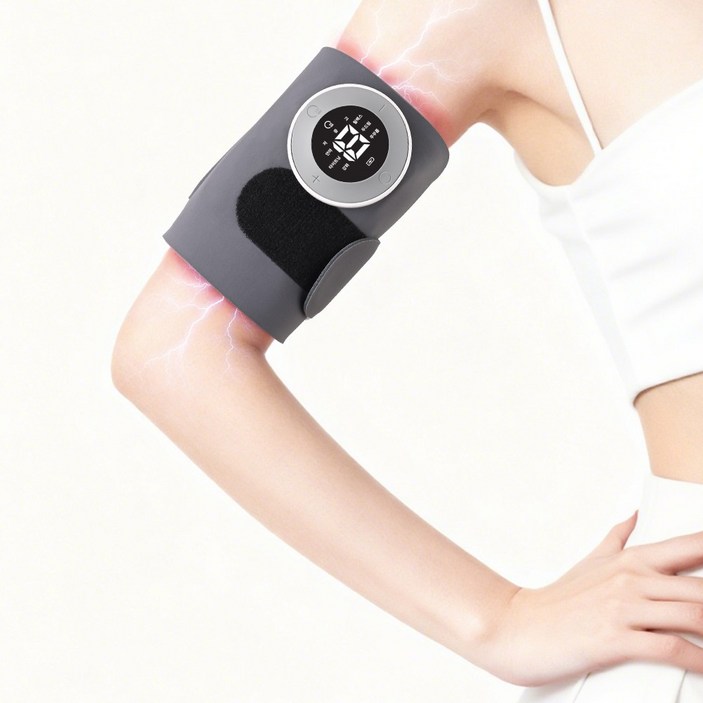 CozyTemp ems 팔꿈치 마사지기 손목 저주파 무선, 그레이