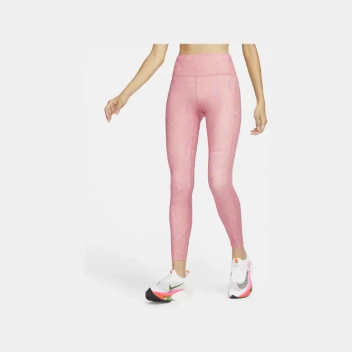 나이키 여성용 러닝 레깅스 핑크 7부 미드라이즈 포켓 FB4678618
