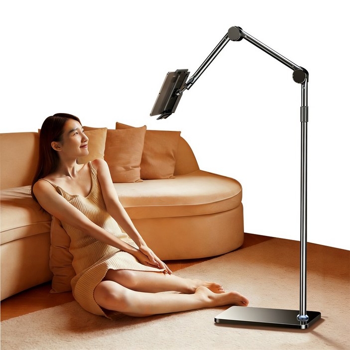 Shipshape 핸드폰 태블릿 거치대 스탠드 태블릿 핸드폰 거치대 패드 탭 높이조절 아이패드 갤럭시탭 침대가능 145cm