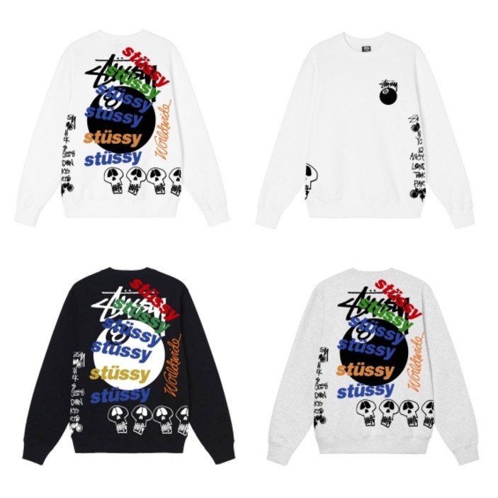 스투시 테스트 스트라이크 피그먼트 다이드 긴팔 맨투맨 티 1914915