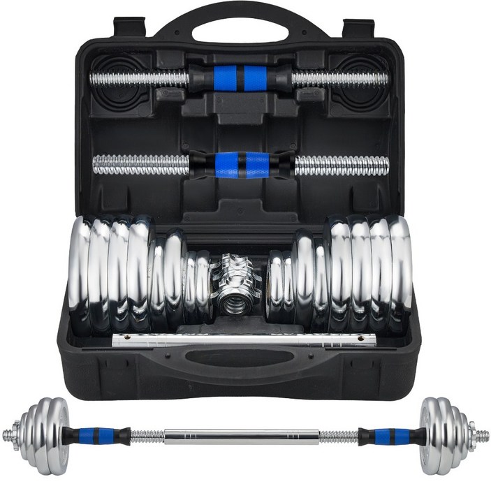 헬스장 크롬도금 조립아령 세트 조립식 무게조절 덤벨, 28KG, 1세트, 28kg