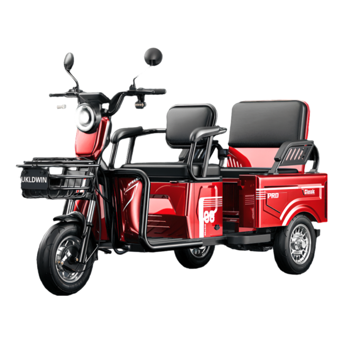 델리트로 안전한 전기 삼륜 스쿠터 전동 바이크 화물 세발 오토바이 삼발이