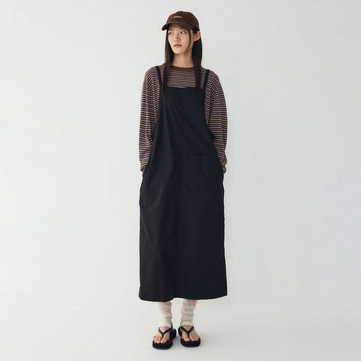 스튜디오 톰보이 백버클 레이어드 원피스_블랙 91F6241781 277934