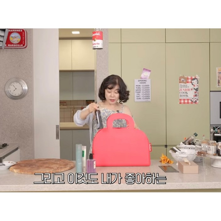 최화정 유튜브 빨간 사우나백 목욕가방 펫보이 쇼퍼백 비치백 FATBOY SJOPPER-KEES BAG