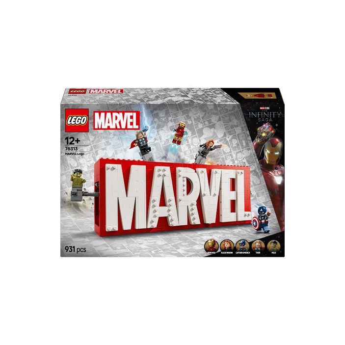 레고 슈퍼히어로 마블 로고와 미니피겨 완구 76313