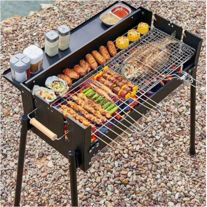 BOSUN 야외 바베큐 그릴 가정용 바람막이 BBQ 양꼬치 캥핌그릴 온도 조절, 1개