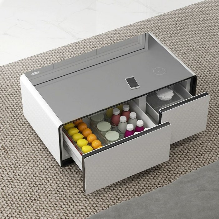 르첼 거실 테이블 냉장고 술냉장고 음료수 이중 온도 냉동 보관 사무실 가정용, 90L 블랙 듀얼 온도 냉동 -24~8, 기본 색상