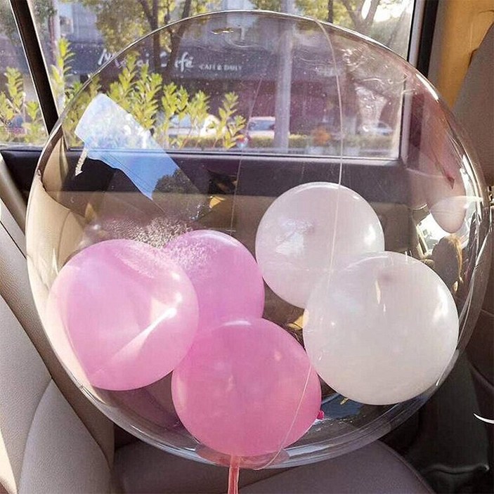CEUQIESO 10pcs 보보 풍선, PVC 풍선, 24 인치 30 인치 32 인치 36 인치 헬륨 스타일 투명 풍선, 버블 보보 풍선, 크리스마스 결혼식, 생일 파, 10개, 24인치 보보 풍선
